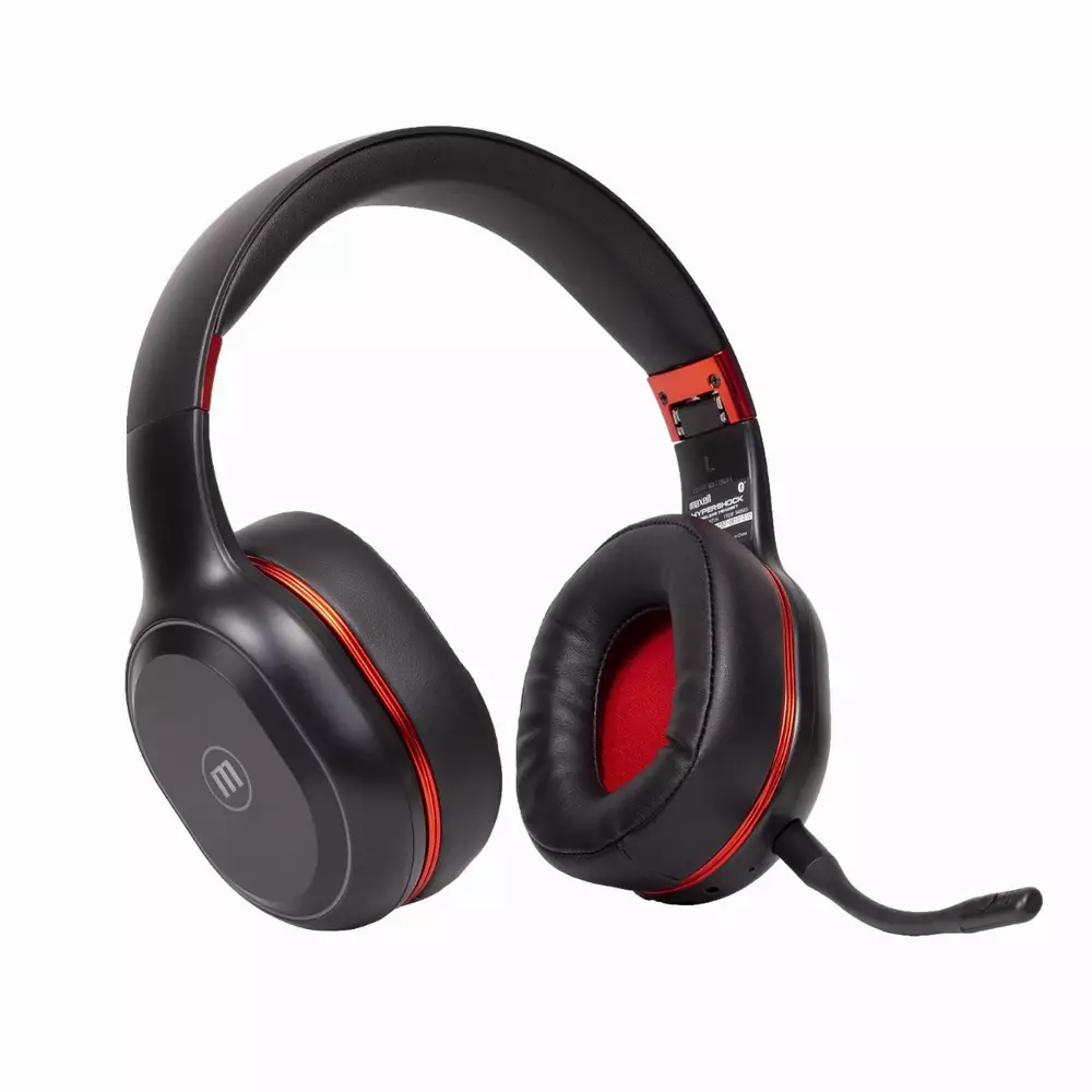 Геймърски слушалки Maxell HYPERSHOCK, Bluetooth, Микрофон, Подсветка, Черен