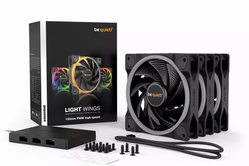 Вентилатор be quiet! LIGHT WINGS ARGB 120mm PWM high-speed Triple-Pack 4-pin 2500RPM - BL077
