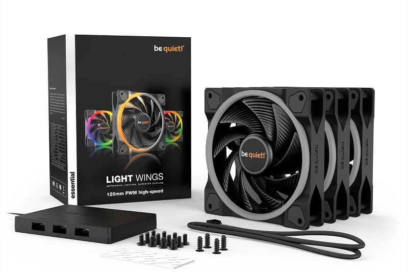 Вентилатор be quiet! LIGHT WINGS ARGB 120mm PWM high-speed Triple-Pack 4-pin 2500RPM - BL077