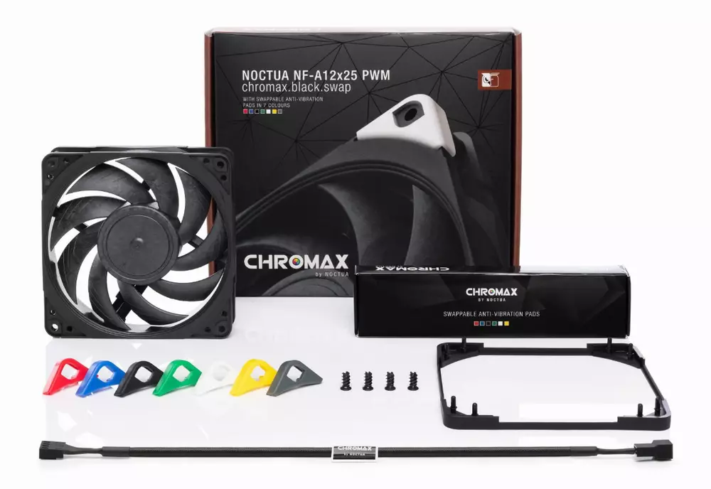 Вентилатор Noctua NF-A12x25-PWM 120mm Fan chromax.black.swap - NF-A12x25-PWM.CH.BK.S   
