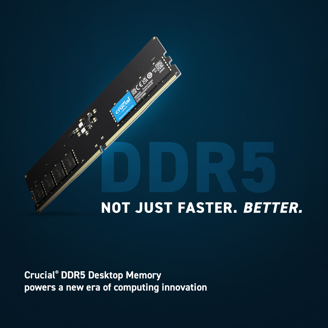 Памет Crucial 16GB DDR5 4800MHz - CT16G48C40U5