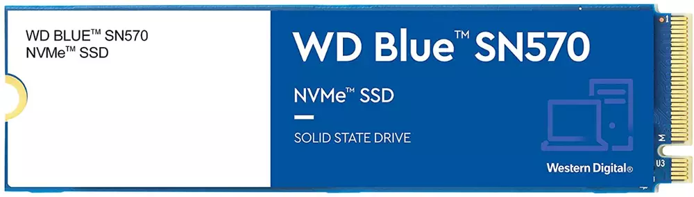 Диск SSD WD Blue SN570 500GB M.2 2280 NVMe PCIe Gen3 - WDS500G3B0C