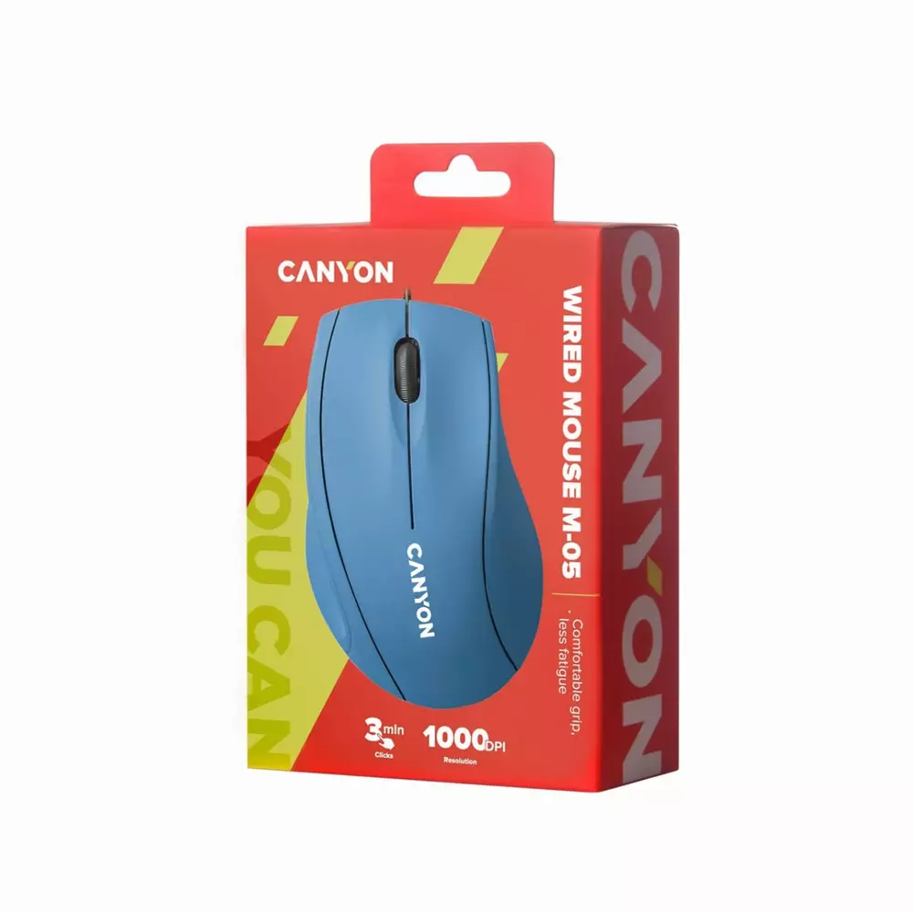 Мишка Canyon M-05 CNE-CMS05BX Wired Optical Mouse Blue
