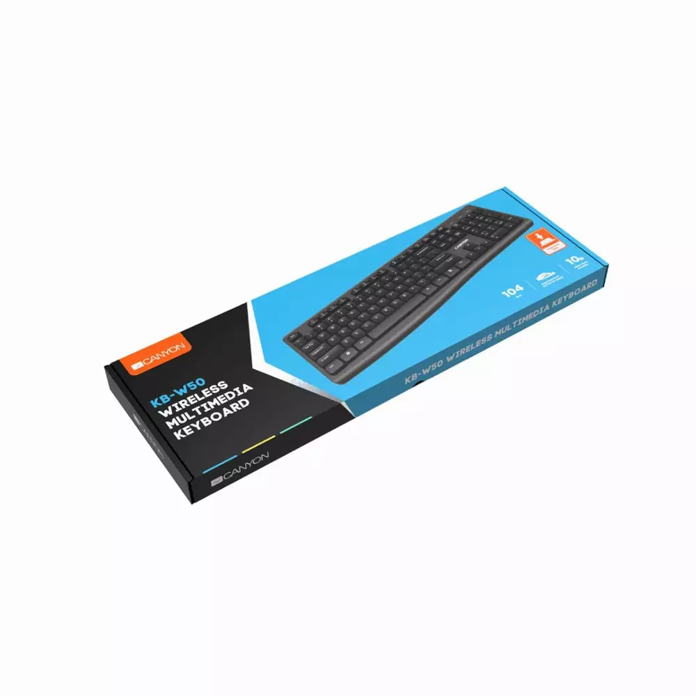 Безжична мултимедийна клавиатура Canyon KB-W50 - CNS-HKBW05-BG