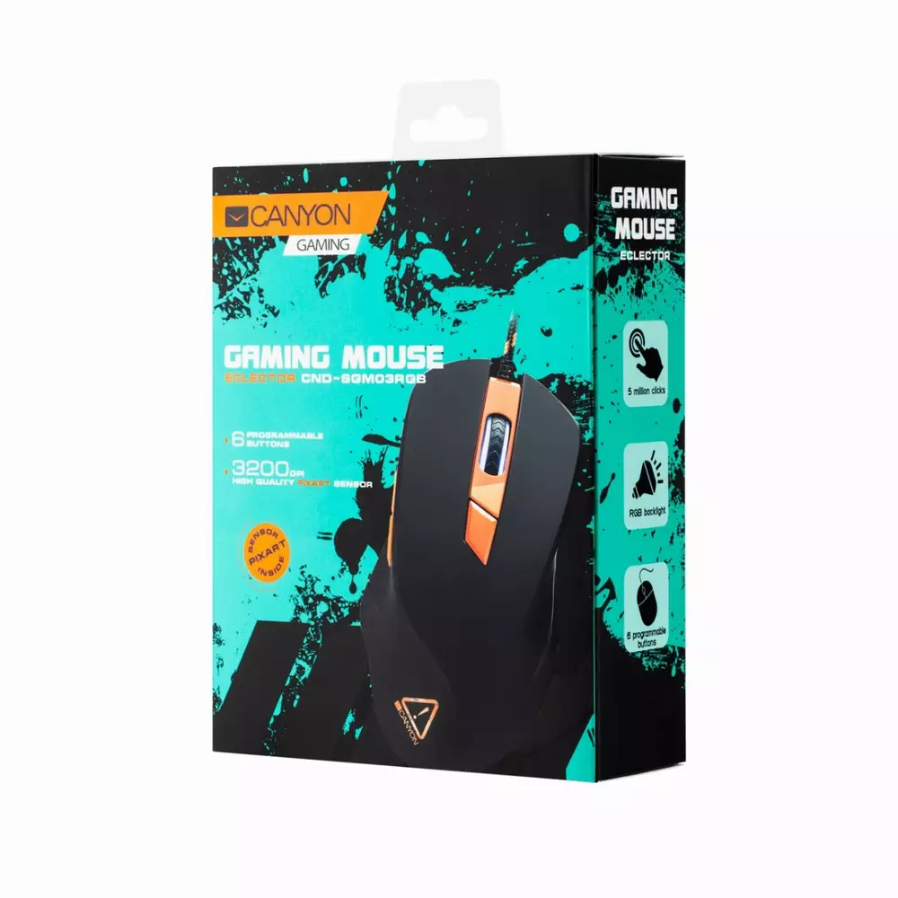 Геймърска мишка Canyon Eclector GM-3 - CND-SGM03RGB