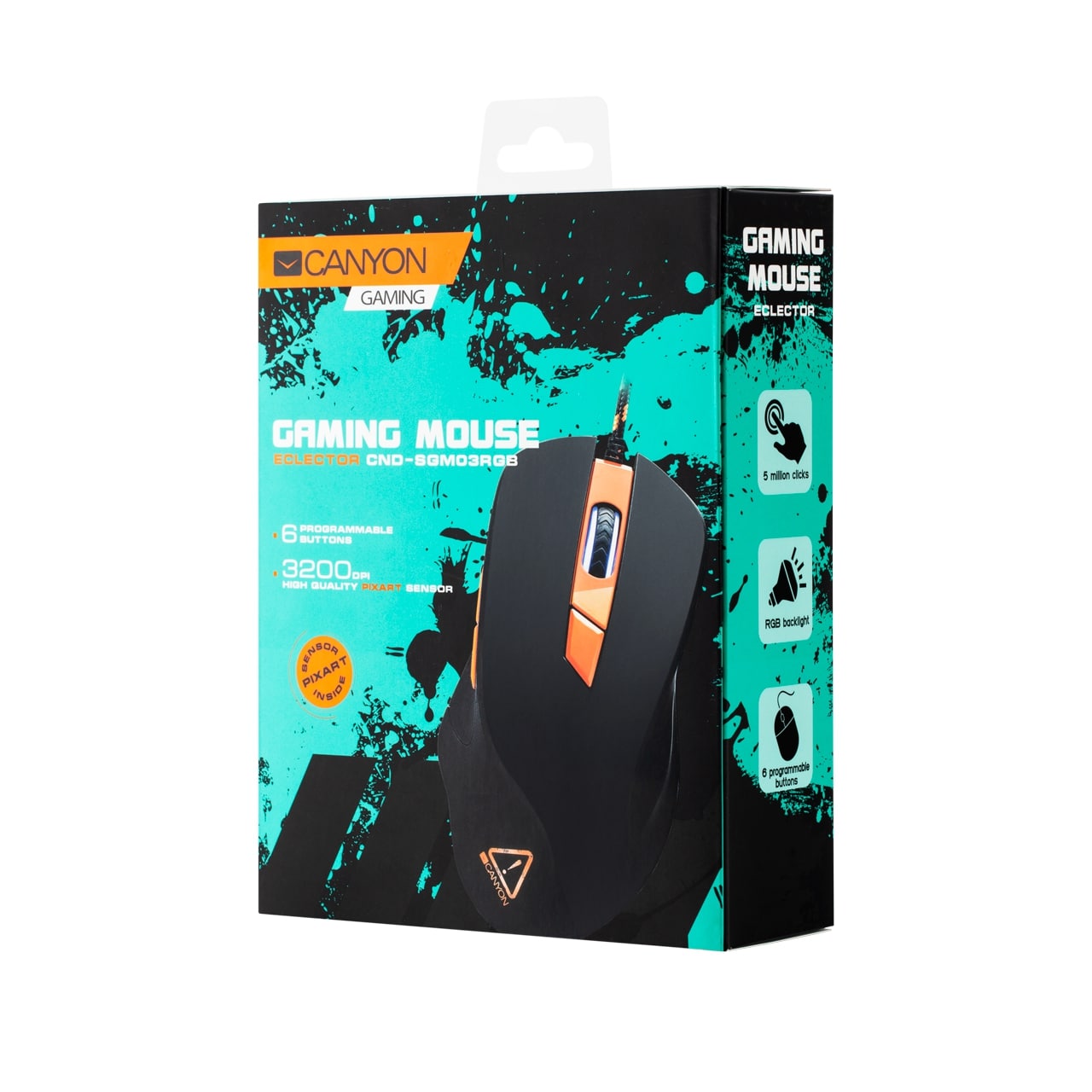 Геймърска мишка Canyon Eclector GM-3 - CND-SGM03RGB