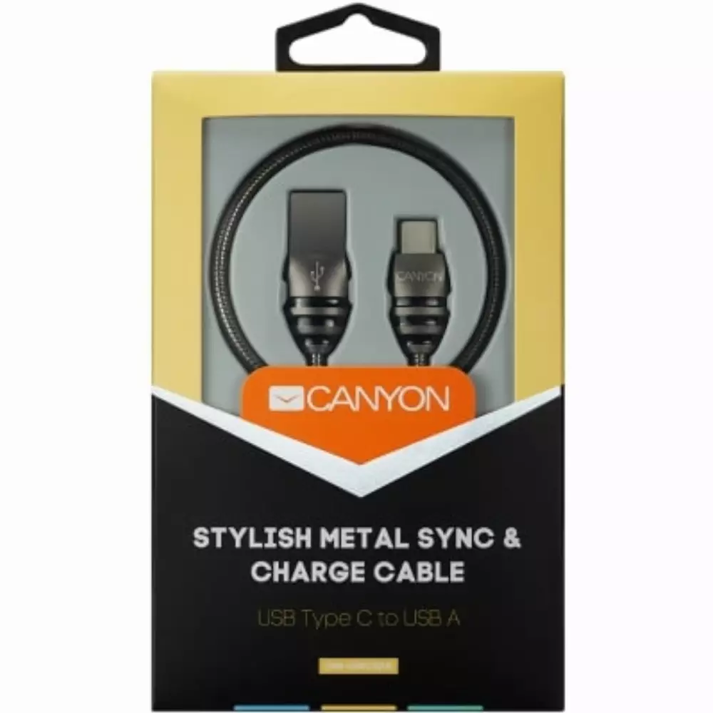 Кабел Canyon USB Type C мъжко към USB 2.0 Type A мъжко, 1m - CNS-USBC5DG