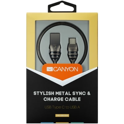 Кабел Canyon USB Type C мъжко към USB 2.0 Type A мъжко, 1m - CNS-USBC5DG