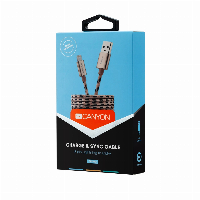 Кабел за зареждане и синхронизация Canyon, 8 pin Lightning мъжко към USB мъжко, 1m - CNE-CFI3DG