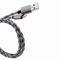 Кабел за зареждане и синхронизация Canyon, 8 pin Lightning мъжко към USB мъжко, 1m - CNE-CFI3DG