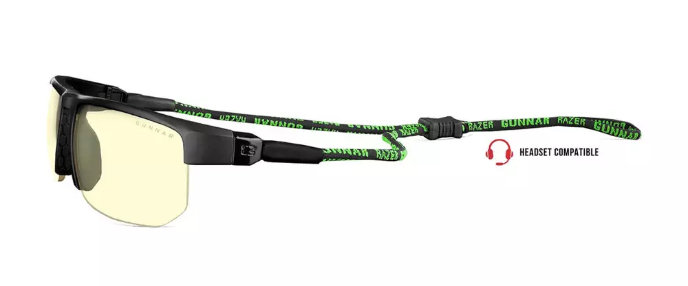 Геймърски очила GUNNAR Razer Torpedo X, Amber, Зелен/Черен