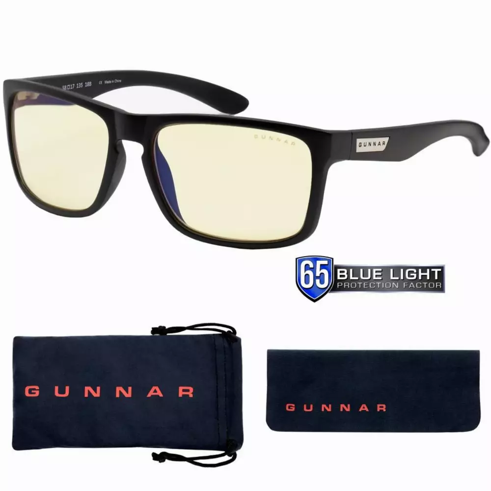 Комплект GUNNAR OPTICS Intercept Onyx Holiday Bundle - Очила, калъф, почистващ спрей
