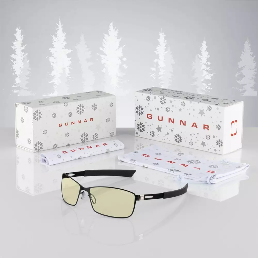 Комплект GUNNAR OPTICS Vayper Onyx Holiday Bundle - Очила, калъф, почистващ спрей