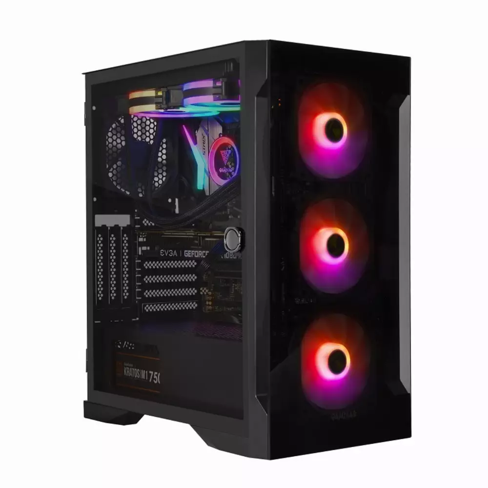 Геймърски компютър MARK I Strider Powered by ASUS (Intel Core i3-10100F, 16GB DDR4, 128GB SSD, 1TB HDD, GeForce GTX 1650 Super 4GB, 600W PSU)