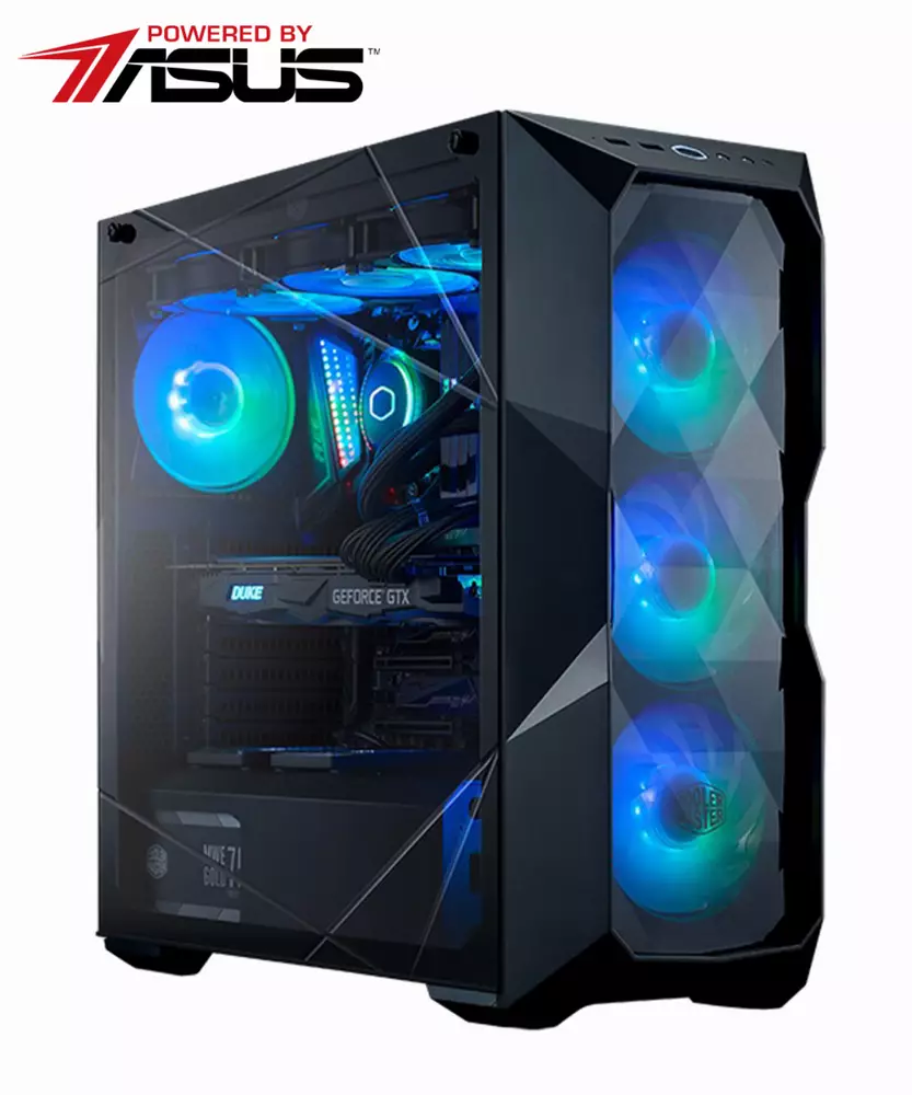 Геймърски компютър MARK III Shadow powered by ASUS (AMD Ryzen 5 3600, 16GB DDR4, 1TB NVMe SSD, GeForce RTX 3060 12GB, 750W 80+ GOLD PSU)