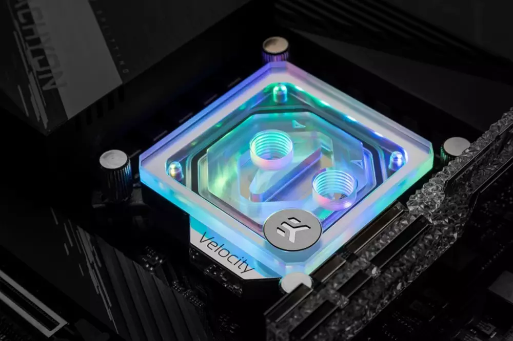 Воден блок за процесор EK-Quantum Velocity D-RGB - Nickel + Plexi