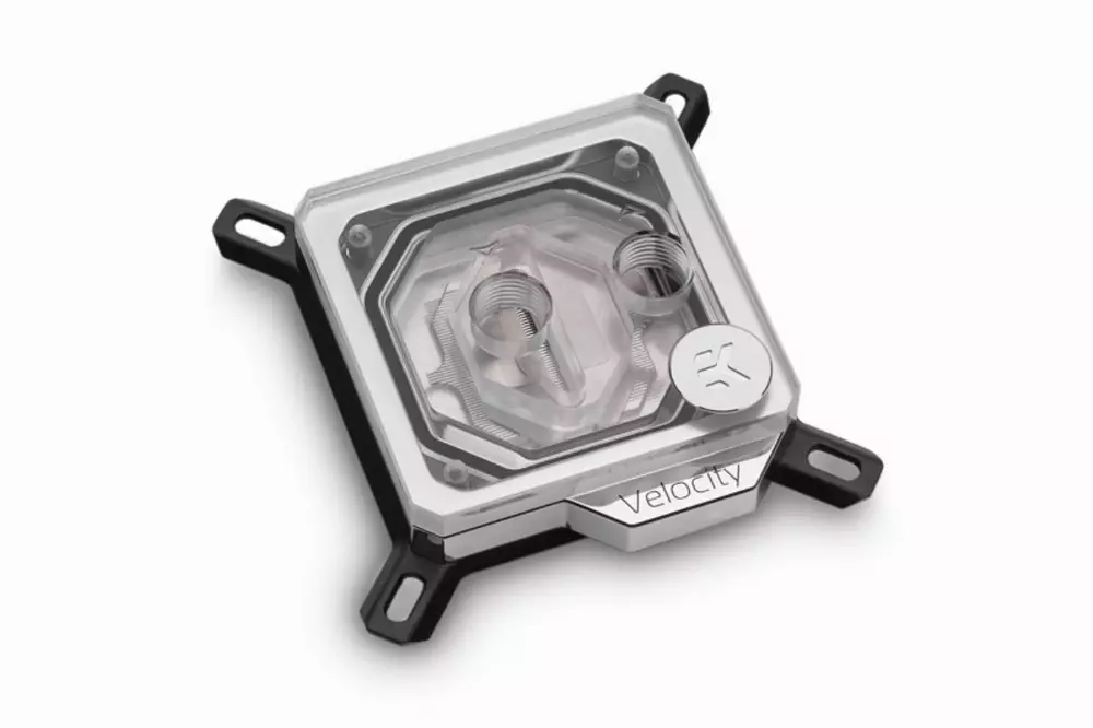 Воден блок за процесор EK-Quantum Velocity D-RGB - Nickel + Plexi