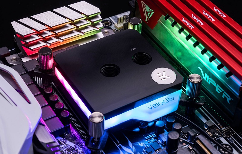 Воден блок за процесор EK-Quantum Velocity D-RGB - Nickel + Acetal