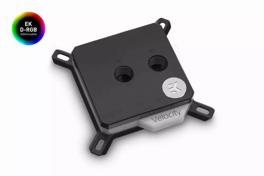Воден блок за процесор EK-Quantum Velocity D-RGB - Nickel + Acetal