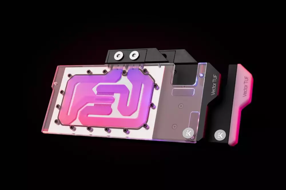 Воден блок за видео карта EK-Quantum Vector TUF RX 6800/6900 D-RGB - Nickel + Plexi