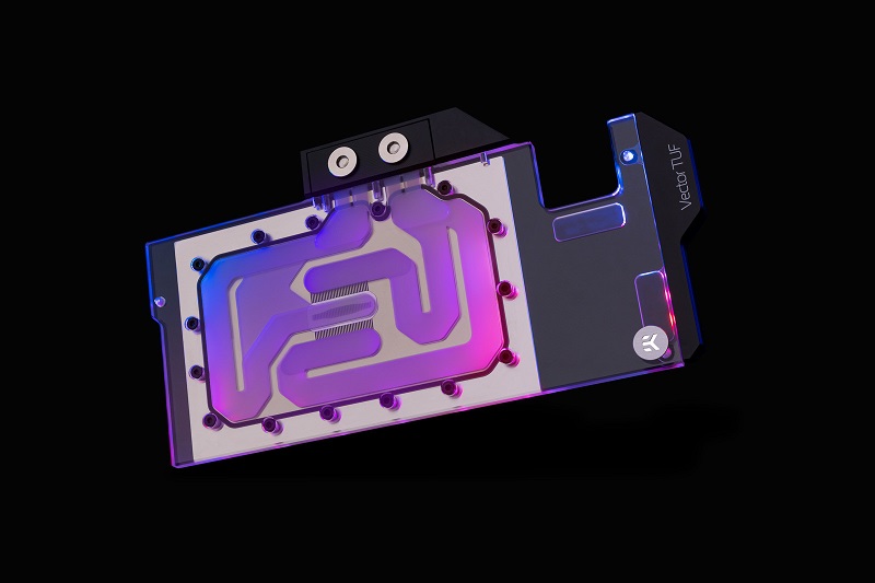 Воден блок за видео карта EK-Quantum Vector TUF RX 6800/6900 D-RGB - Nickel + Plexi