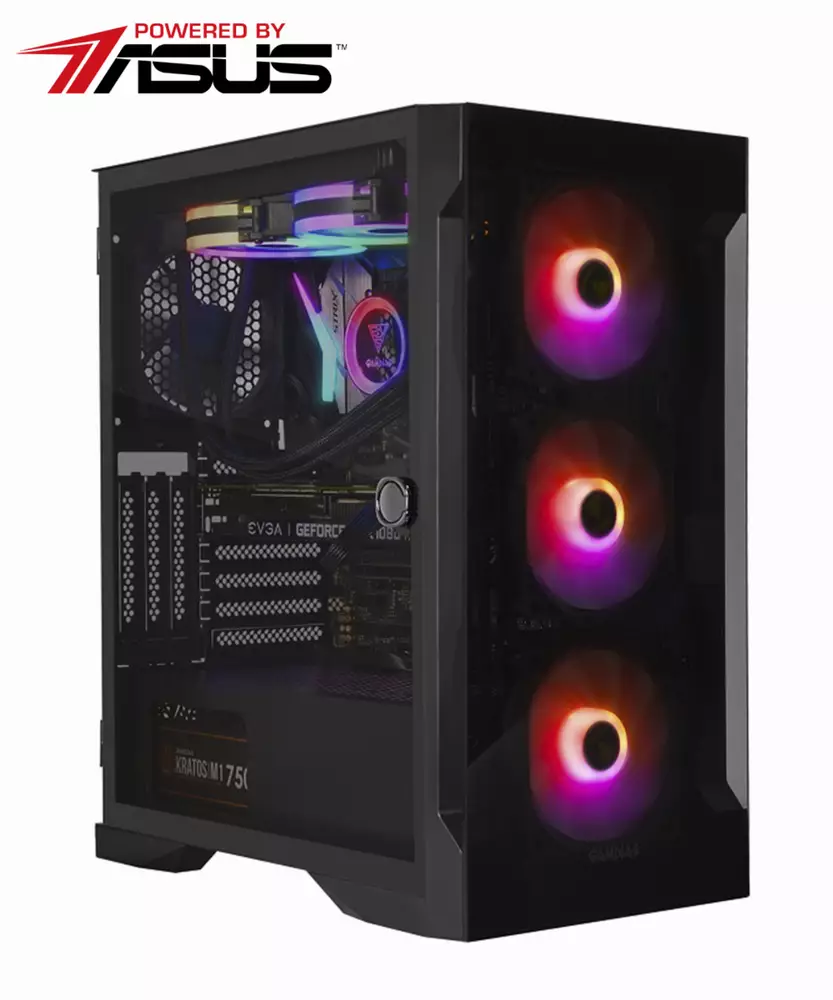 Геймърски компютър MARK III Darkness Powered by ASUS (Intel i5-10400F, B560M, RTX 3060 Ti, 16GB DDR4, 500GB NVMe SSD, 750W 80+ Gold)