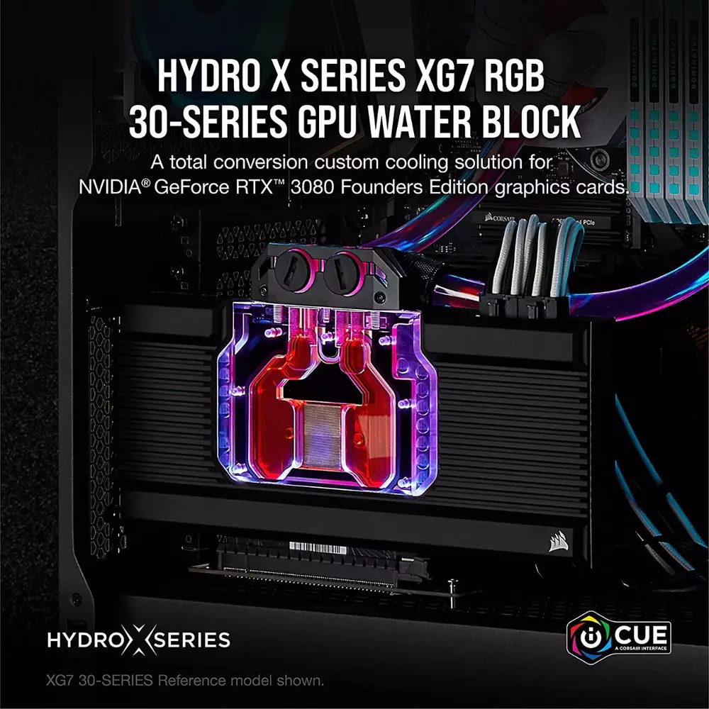 Воден блок за видео карта Corsair Hydro XG7 RGB за RTX 3080/3080 Ti Series Founders Edition CX-9020011-WW