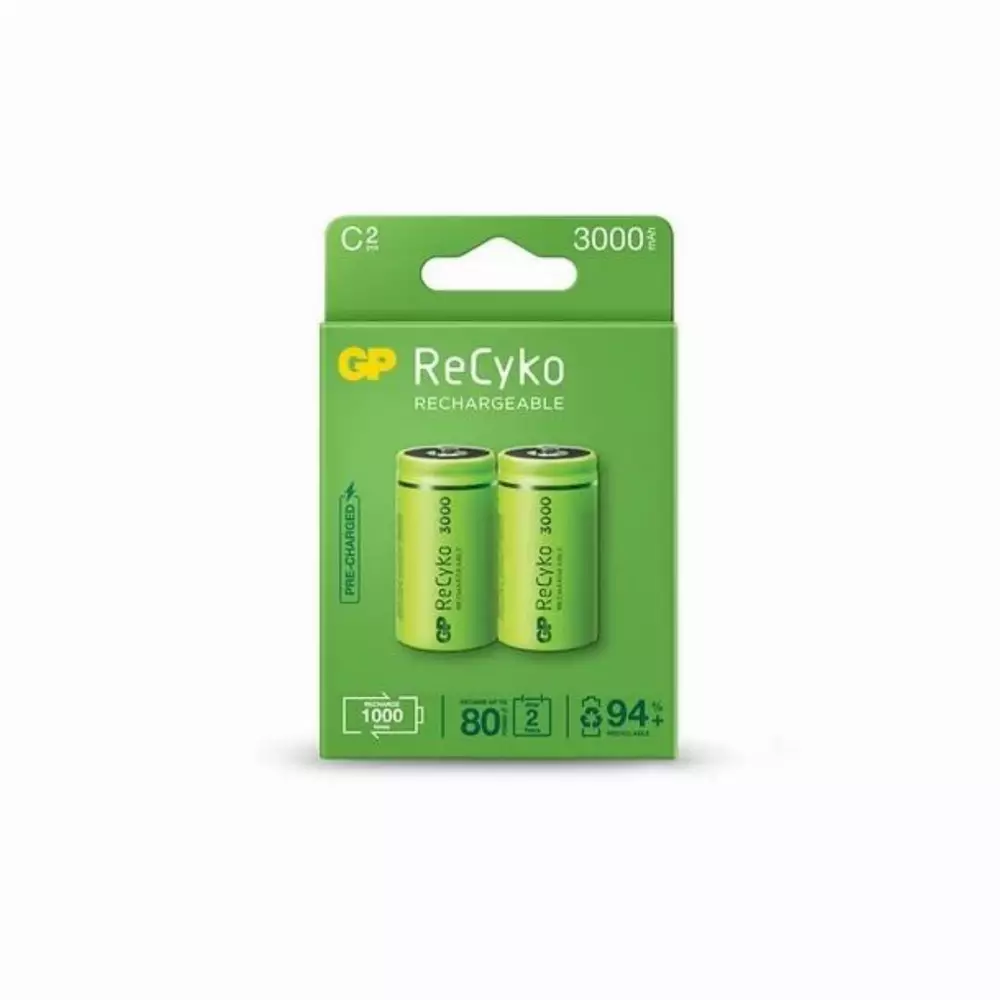 Акумулаторна Батерия ReCyko, Size C, LR14, 3000mAh, 1.2V