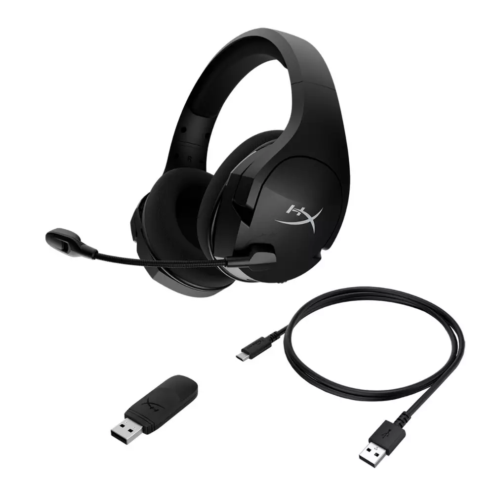 Геймърски слушалки HyperX, Cloud Stinger Core Wireless 7.1, Микрофон, Черен