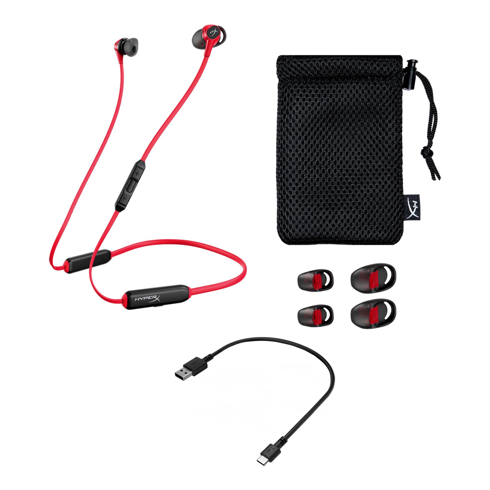 Безжични геймърски слушалки тапи с микрофон HyperX Cloud Buds Wireless, Червен