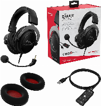 Геймърски слушалки HyperX Cloud II Gunmetal, Микрофон, Черно/Сиво
