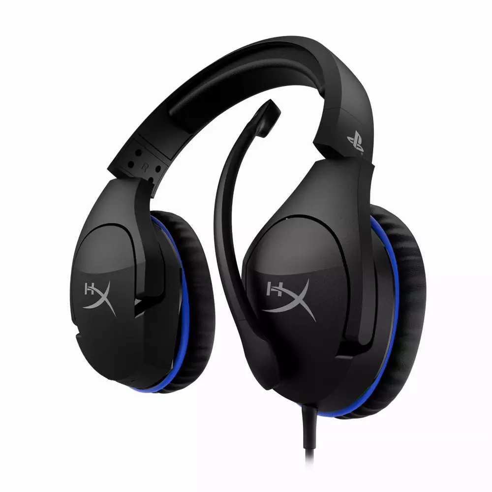 Геймърски слушалки HyperX Cloud Stinger for Playstation, Микрофон, Черен/Син