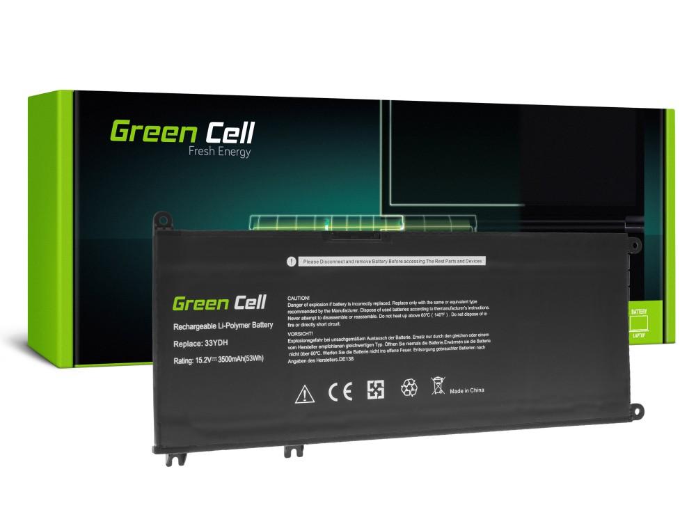 Батерия за лаптоп  Dell 33YDH for Dell Inspiron G3 3579 3779 G5 5587 G7 7588 7577 7773 7778 7779 7786 Latitude 3380 3480 3490 3590  15,2V 3400mAh  GREEN CELL