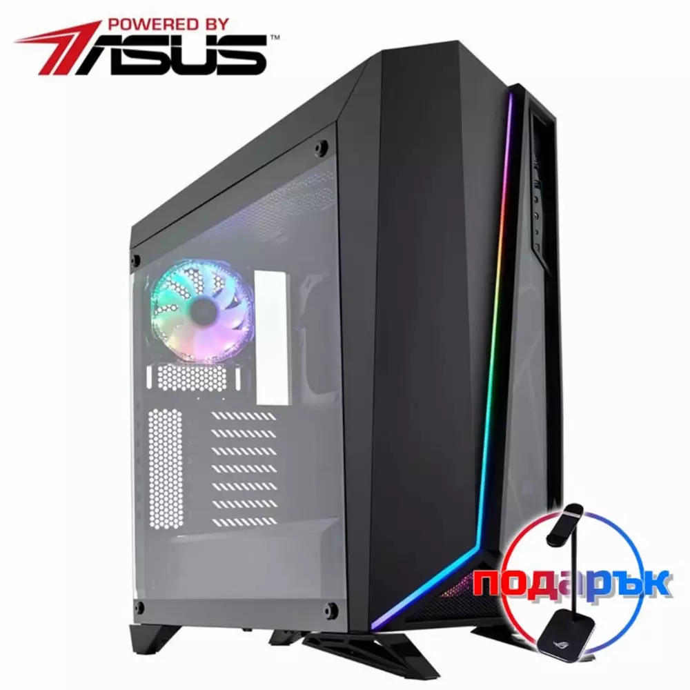  Геймърски компютър MARK V Reaper Powered by ASUS (AMD Ryzen 5 5600X, B550, 16GB DDR4, 1TB SSD, GeForce RTX 3060Ti 8GB, 750W PSU)