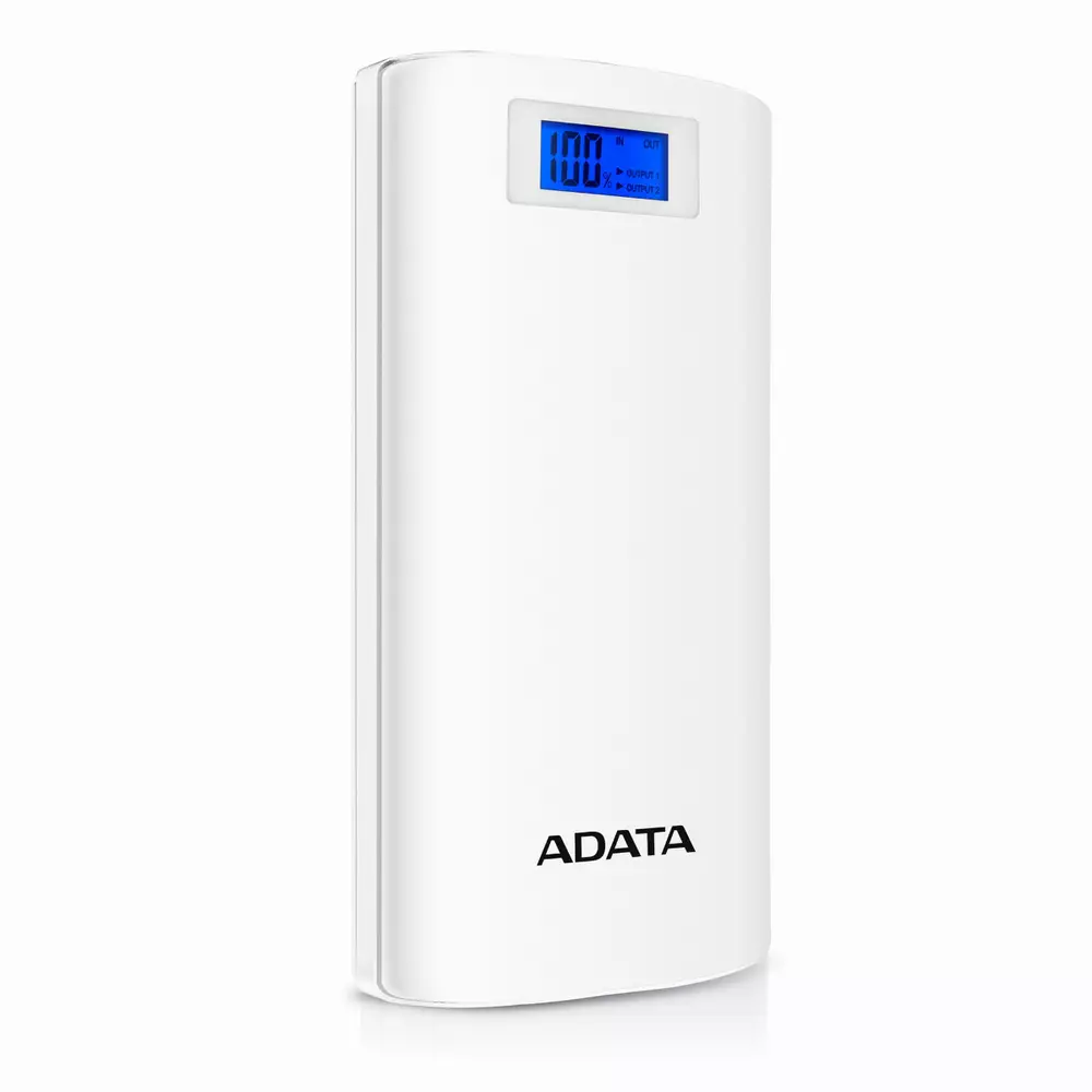 Външна батерия ADATA Power Bank P20000D White USB - AP20000D-DGT-5V-CWH