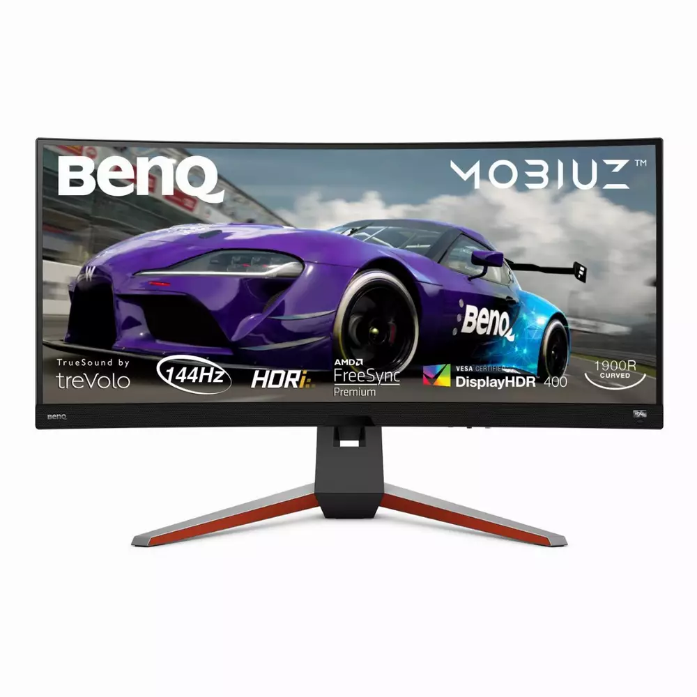 Монитор BenQ 34" EX3415R MOBIUZ, IPS, WQHD 3440x1440, 144Hz, 2ms, HDR, AMD FreeSync Premium