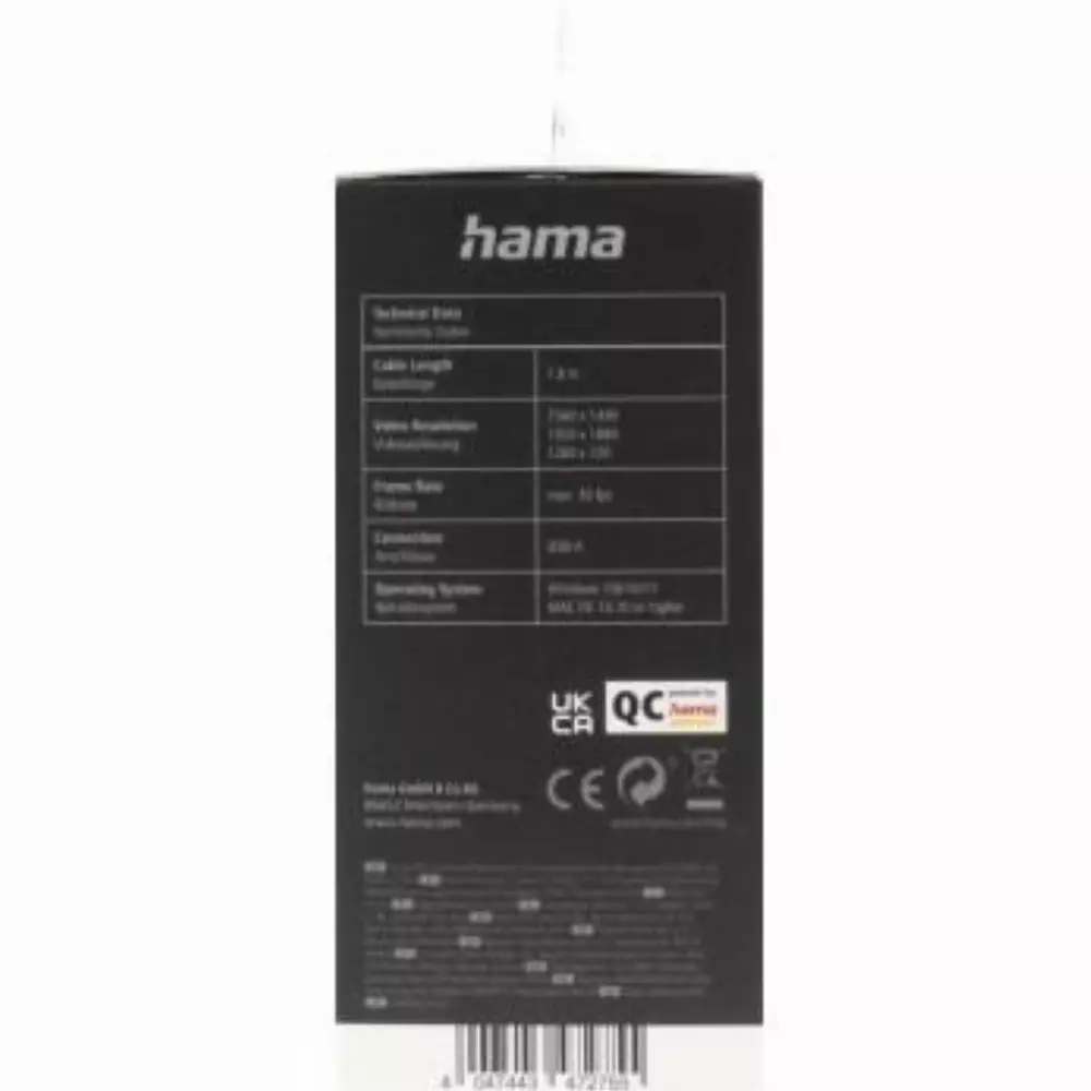 Уеб камера HAMA C-800 Pro, QHD и дистанционно, Стерео микрофон, Пръстеновидна светлина, Черен