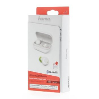 Блутут слушалки-тапи Hama Spirit Chop, Докинг кутийка, True Wireless, Гласов контрол, Бял