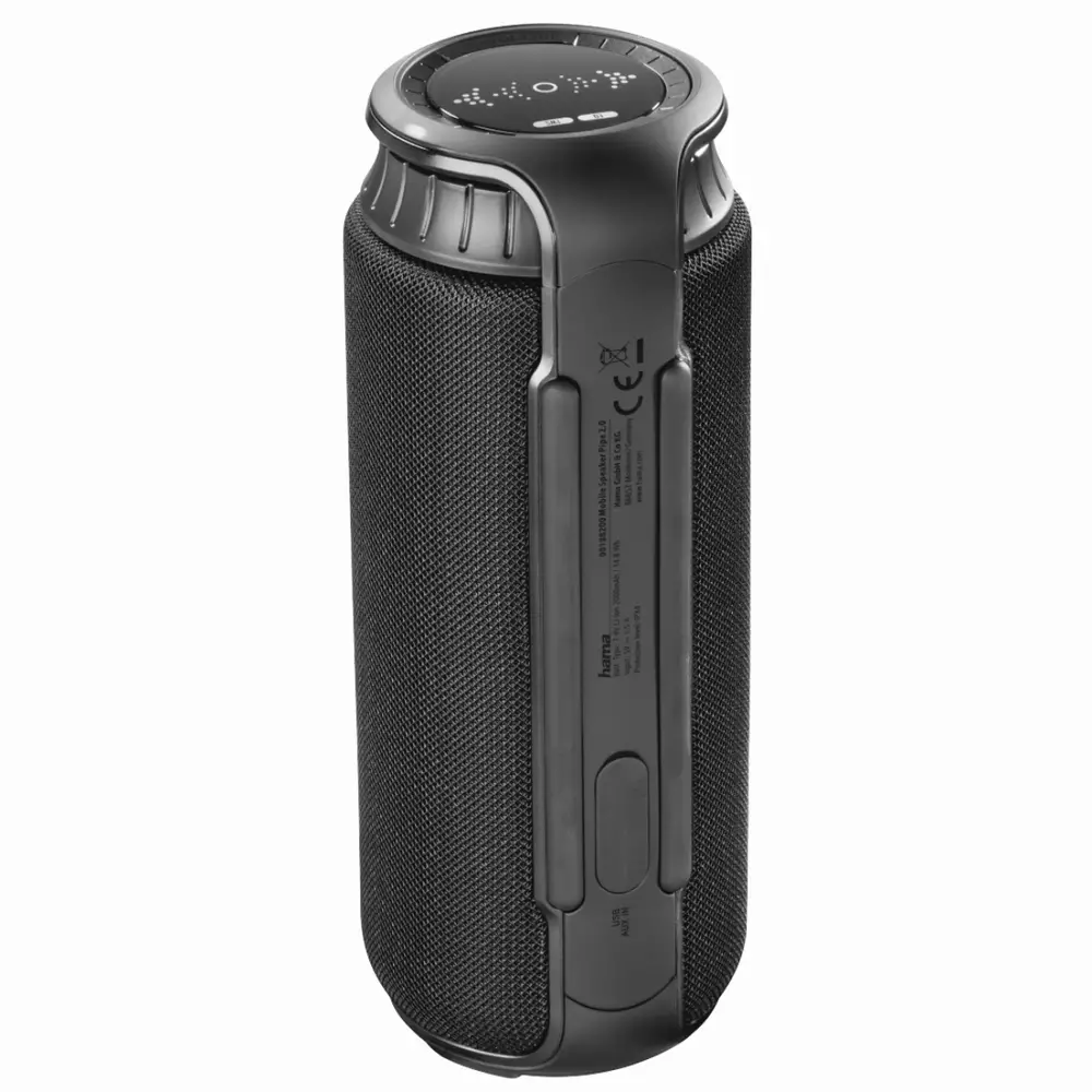 Блутут мобилна колонка HAMA Pipe 2.0, Защита от вода, 24 W, Черен