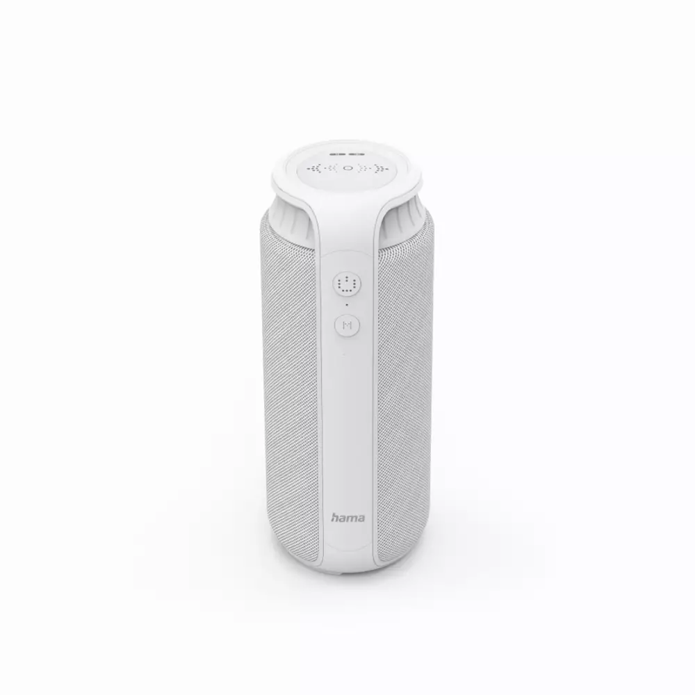 Bluetooth φορητό ηχείο HAMA Pipe 2.0, Αντίσταση στο νερό, 24 W, Λευκό