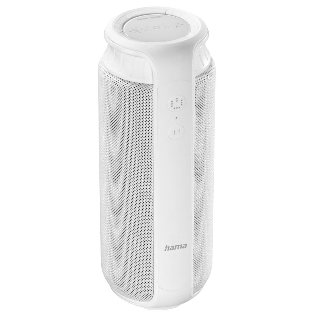 Bluetooth φορητό ηχείο HAMA Pipe 2.0, Αντίσταση στο νερό, 24 W, Λευκό