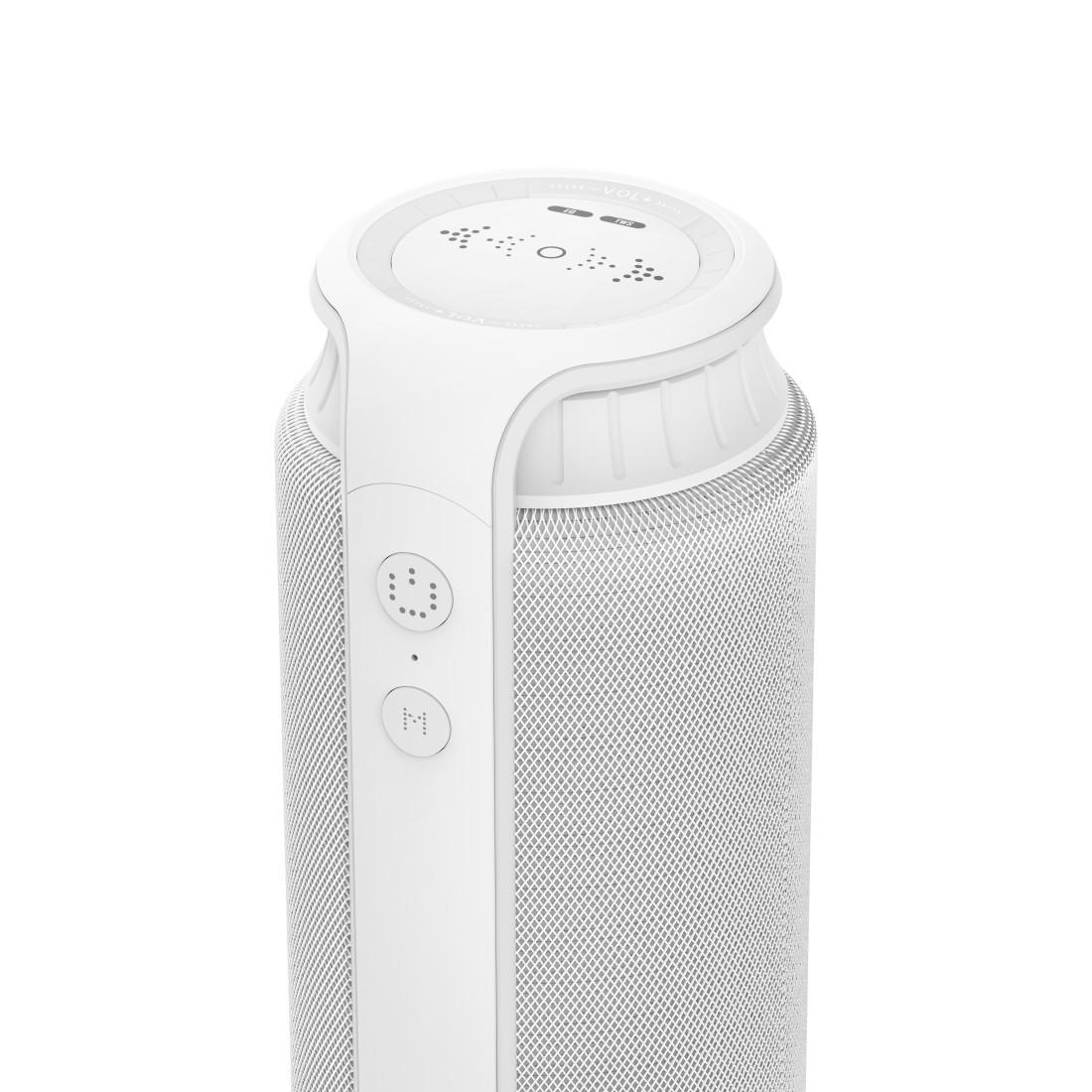 Bluetooth φορητό ηχείο HAMA Pipe 2.0, Αντίσταση στο νερό, 24 W, Λευκό