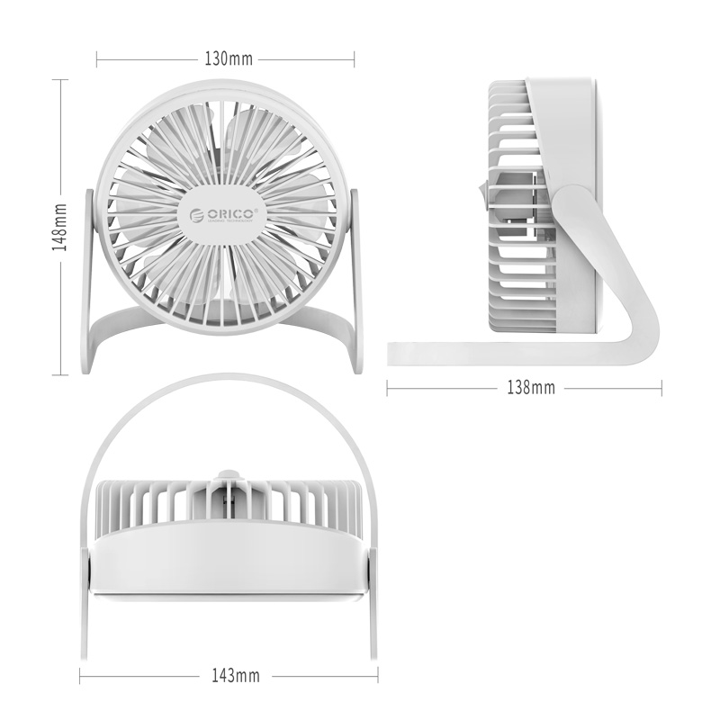 Вентилатор за бюро Orico Desktop USB FAN - FT1-2-WH-PRO
