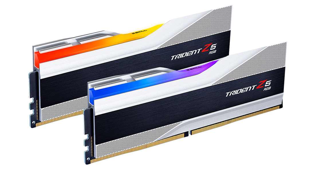 Μνήμη G.SKILL Trident Z5 Silver RGB 32GB (2x16GB) DDR5 6000MHz CL40 - F5-6000U4040E16GX2-TZ5RS