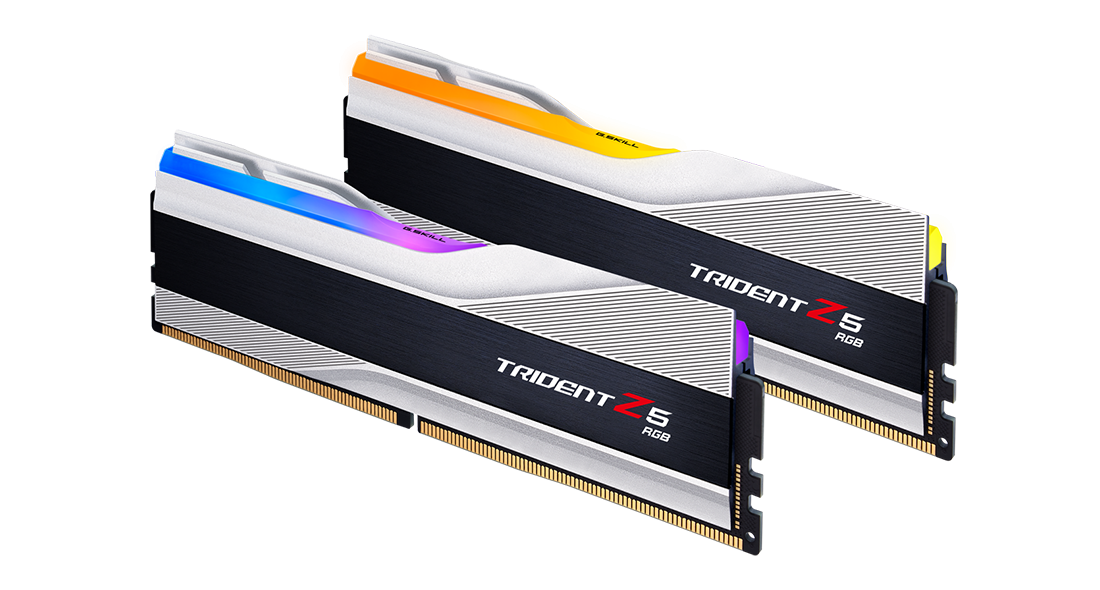 Μνήμη G.SKILL Trident Z5 Silver RGB 32GB (2x16GB) DDR5 6000MHz CL40 - F5-6000U4040E16GX2-TZ5RS