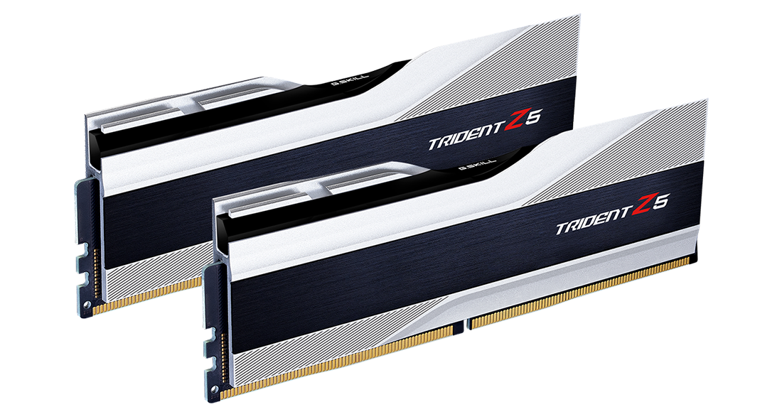 Памет G.SKILL Trident Z5 Silver 32GB (2x16GB) DDR5 6000MHz CL36 - F5-6000U3636E16GX2-TZ5S