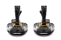 Жичен джойстик Thrustmaster T.16000M FCS Space Sim Duo Stick, авиосимулатор за PC, Черен