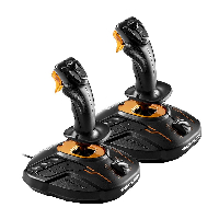 Жичен джойстик Thrustmaster T.16000M FCS Space Sim Duo Stick, авиосимулатор за PC, Черен