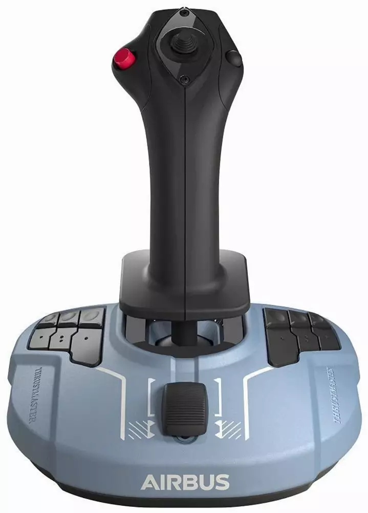 Жичен джойстик Thrustmaster TCA Sidestick Airbus Edition, авиосимулатор за PC, Черен;Син