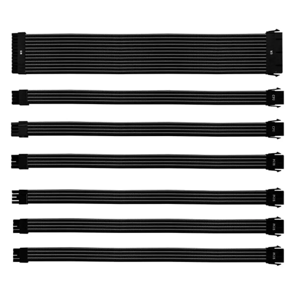 Комплект оплетени кабели Cooler Master, Черни